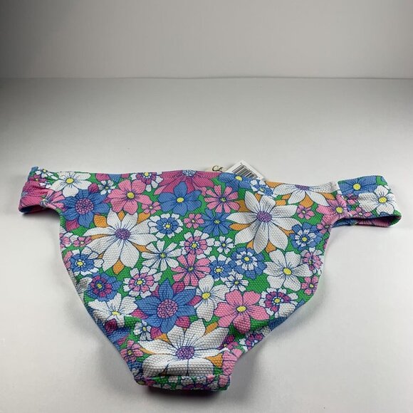 Jessica Simpson Crazy Daisy Shirred-Side Hipster Bikini Bottom Women Large Multi - Picture 6 of 7